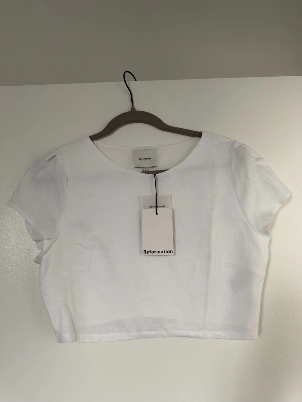 Reformation White Belted Mini Skirt Set